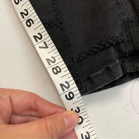 FRAME Le High Skinny Jeans‎ Laser Patchwork in Black Noir Multi size 26 - Picture 9 of 13